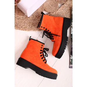 Oranžové kotníkové boty Nicola