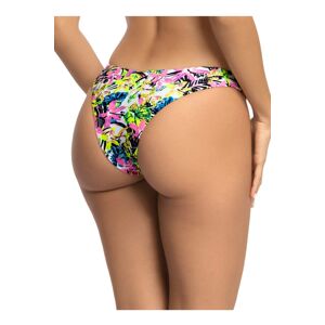 Vícebarevné květované plavkové kalhotky brazilského střihu Cheeky Brazilian Cut Bikini Jungle