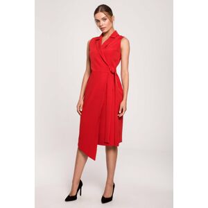 Červené asymetrické šaty S275