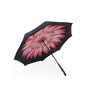 Černo-růžový deštník Carella