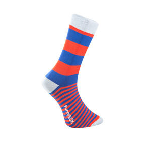 Pánské červeno-modré ponožky Zebra