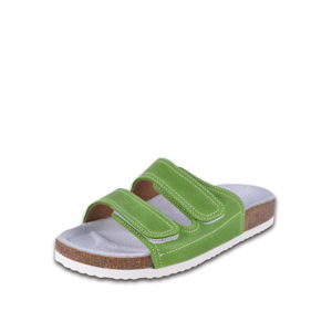 Dámské zeleno-bílé pantofle Barea 008055