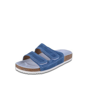 Dámské modro-bílé pantofle Barea 003055