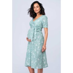 Světle modré květované těhotenské šaty Sanna