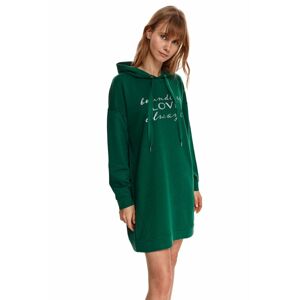 Zelené mikinové šaty s kapucí SBL1079