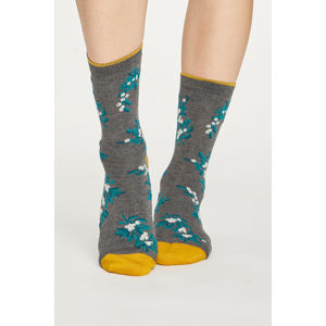Šedo-tyrkysové ponožky Christmas Foliage Socks