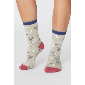 Béžové ponožky Goosey Lucy Bird Socks