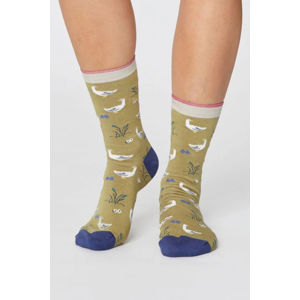 Zelené ponožky Goosey Lucy Bird Socks