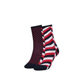 Modro-červené ponožky Herringbone - dvojbalení