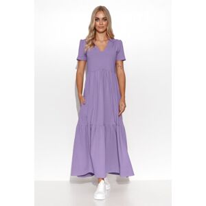 Světle fialové dlouhé šaty M549