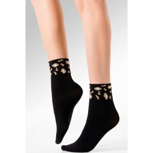 Hnědo-černé silonkové ponožky Uma