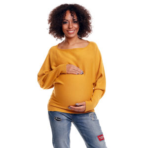 Žlutý těhotenský pulovr 70003C