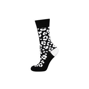 Dámské černo-bílé ponožky Leopard