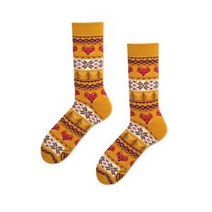 Žluto-oranžové ponožky Warm Fox