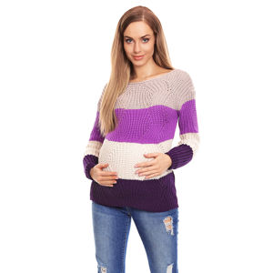 Fialový těhotenský pulovr 70019