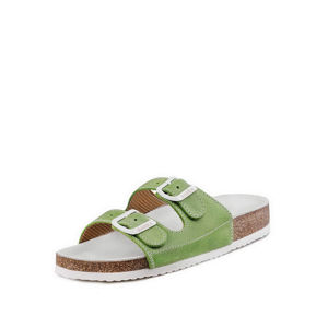 Dámské zelenobílé pantofle 008053